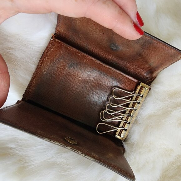 Vintage 1993 Louis Vuitton Key Holder Monogram Canvas 6 Key ET0913 - Picture 7 of 10